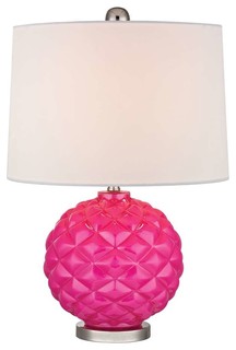 Dimond Home Pink Pop Glass Accent Lamp, Hot Pink