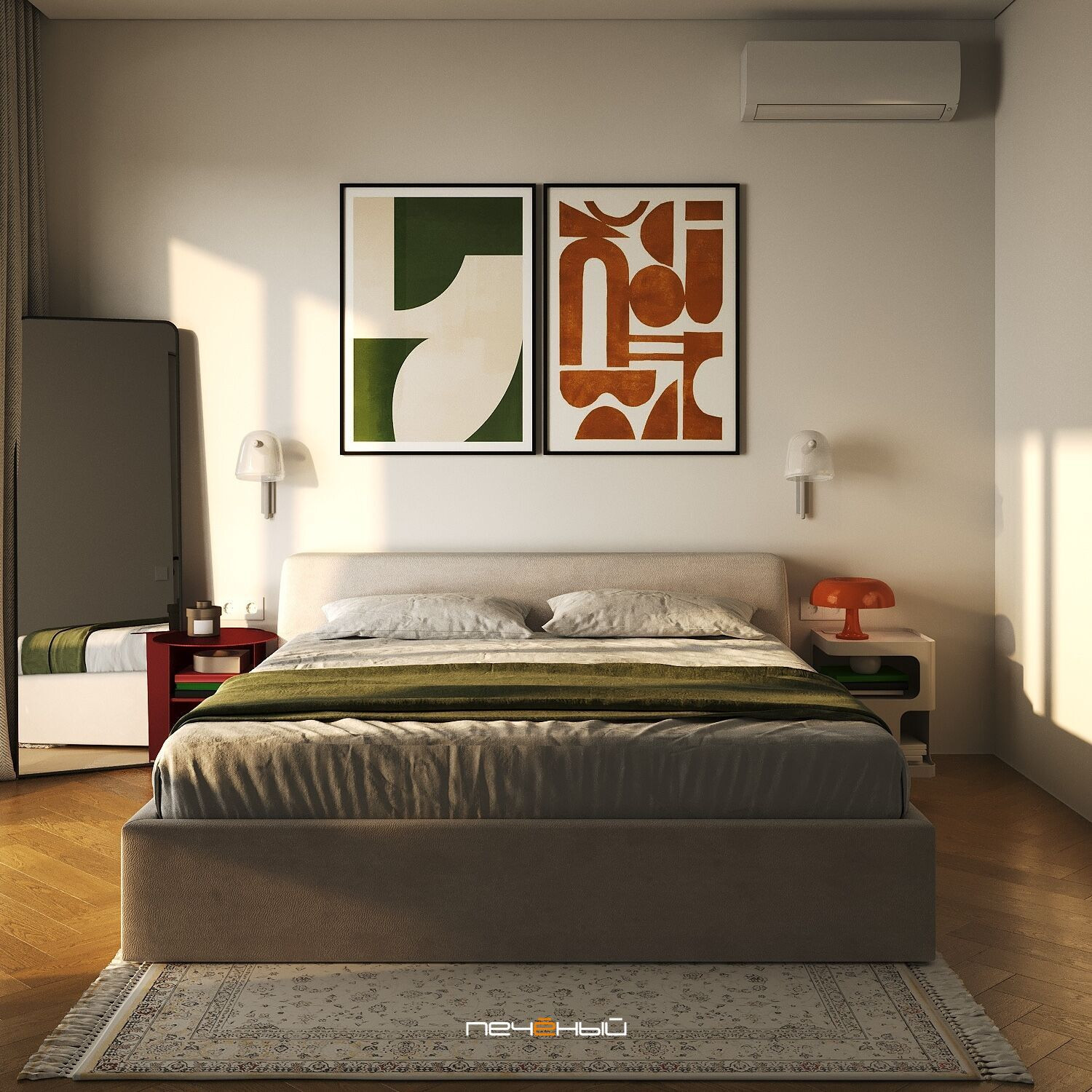 2025 Дизайн 2-комн. квартиры 64 м² в современном стиле, Москва, Павелецкая City