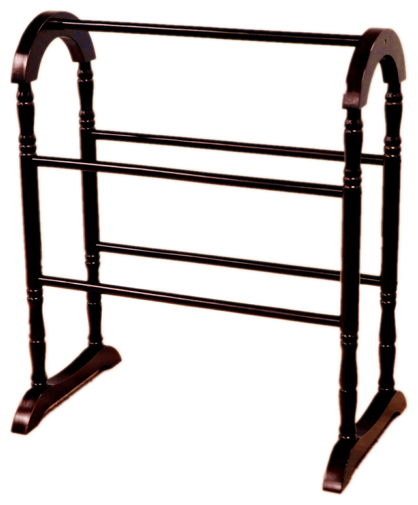 Quilt Rack in Expresso Traditional Blanket And Quilt Racks by