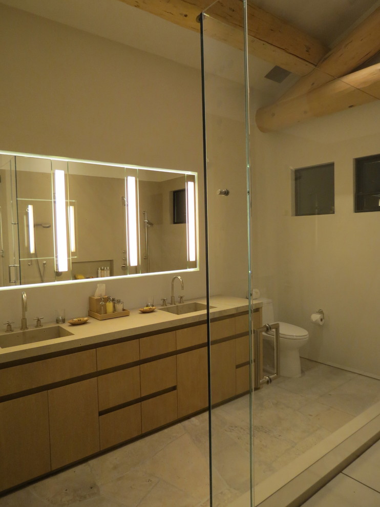 Photo of a modern bathroom in Denver.