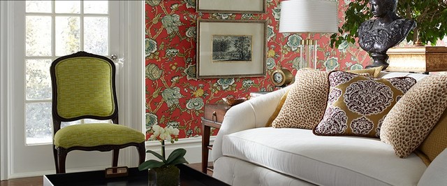 Custom-made pillows using duralee fabrics classique-salon