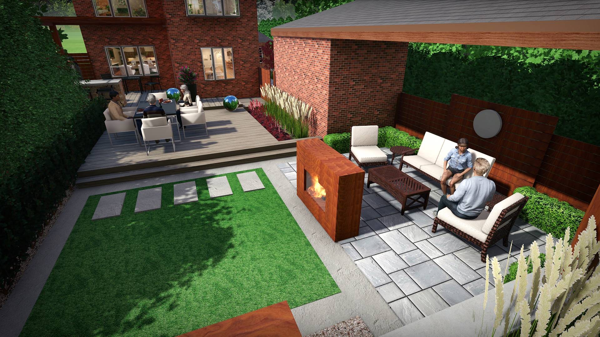 Lawrence Park South Eclectic Modern Backyard