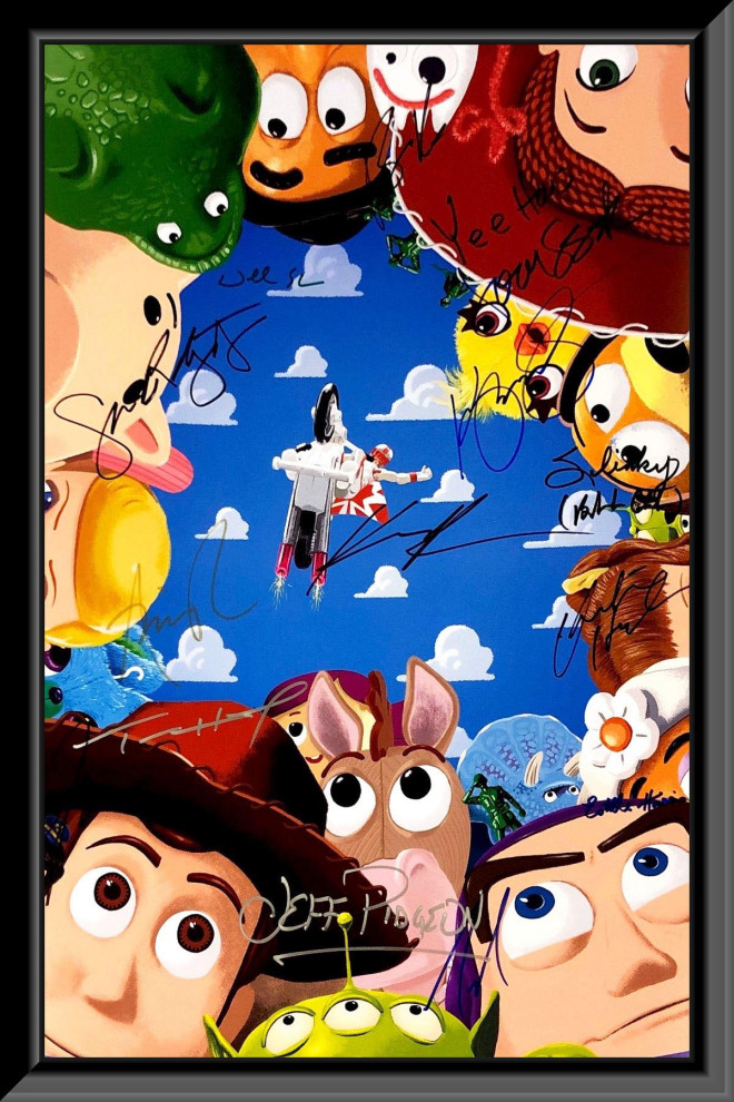 Toy Story 4 Cast Signed Movie Poster, 27x40 Inches - Contemporary - Prints And Posters - By