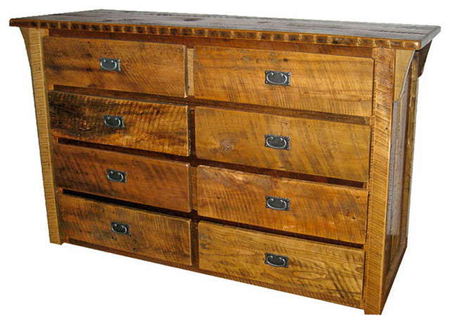 Reclaimed Barn Wood 8 Drawer Dresser Rustic Dressers By
