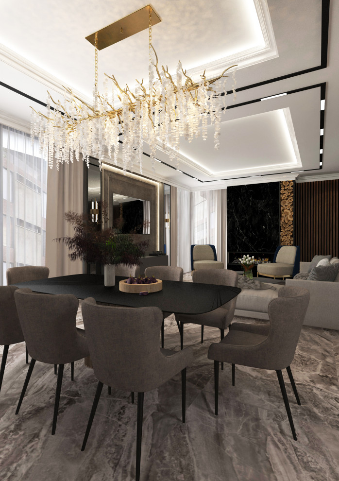 Кухня-гостиная из проекта частного дома 5 бригада