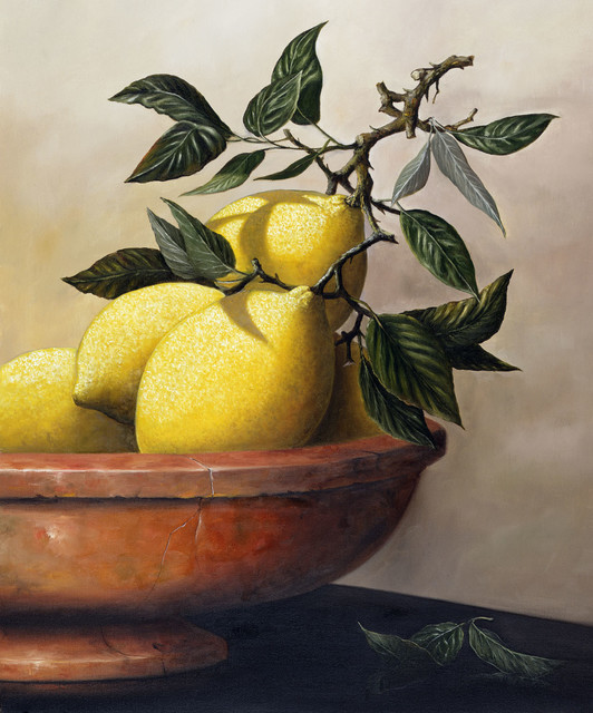 "Limoni" Canvas Painting by H. Hargrove, 24"x30"