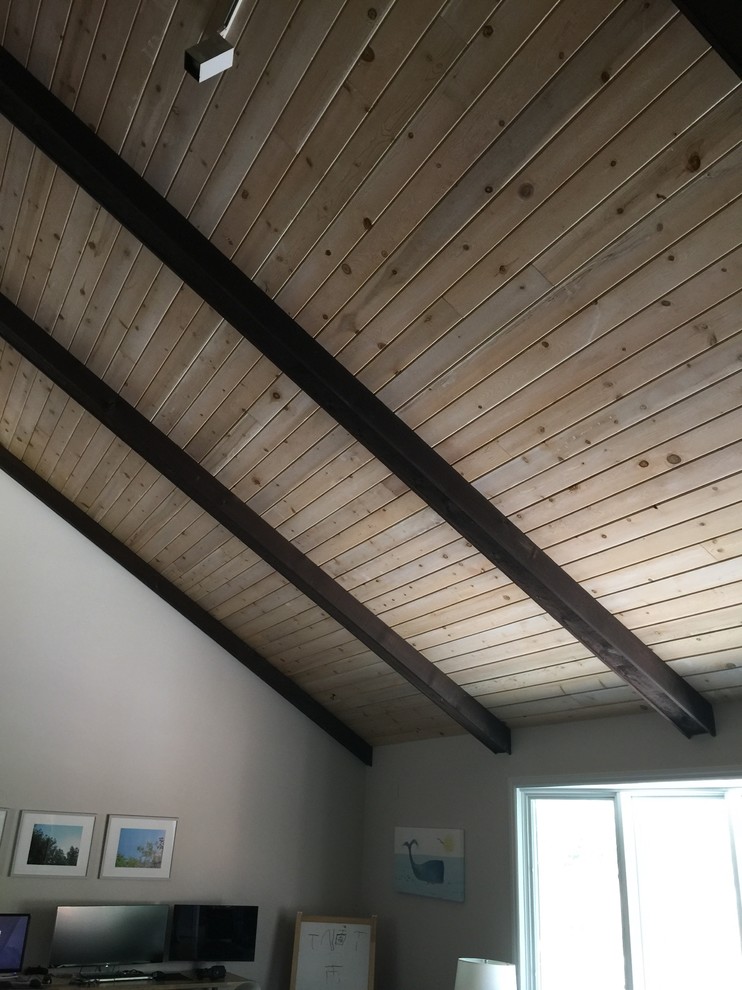 Paint wood ceiling beams?