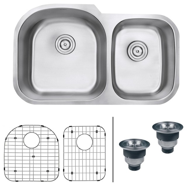 Ruvati Rvm4600 Undermount 16 Gauge 34 Kitchen Sink Double Bowl