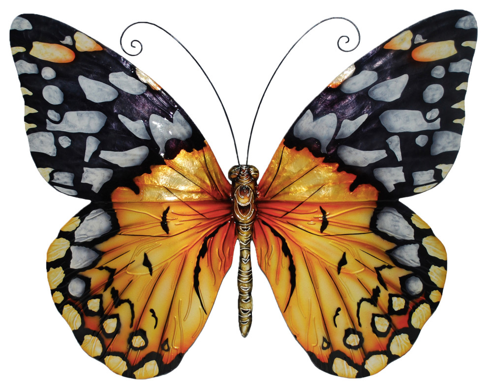 Eangee Home Design Butterfly Wall Decor, Large Monarch Orange