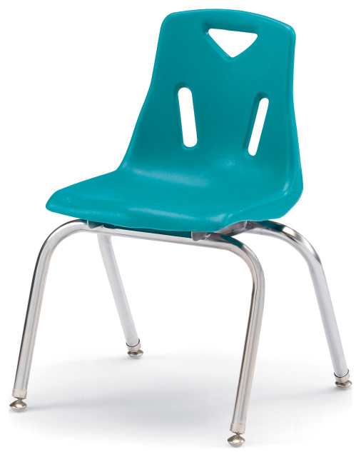 Jonti-Craft Berries Stacking Chair For Kids - 14" Height, Chrome Legs, Key Lime (Fully Assembled)