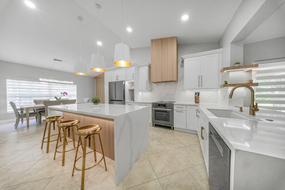 Kitchen - transitional kitchen idea in Miami