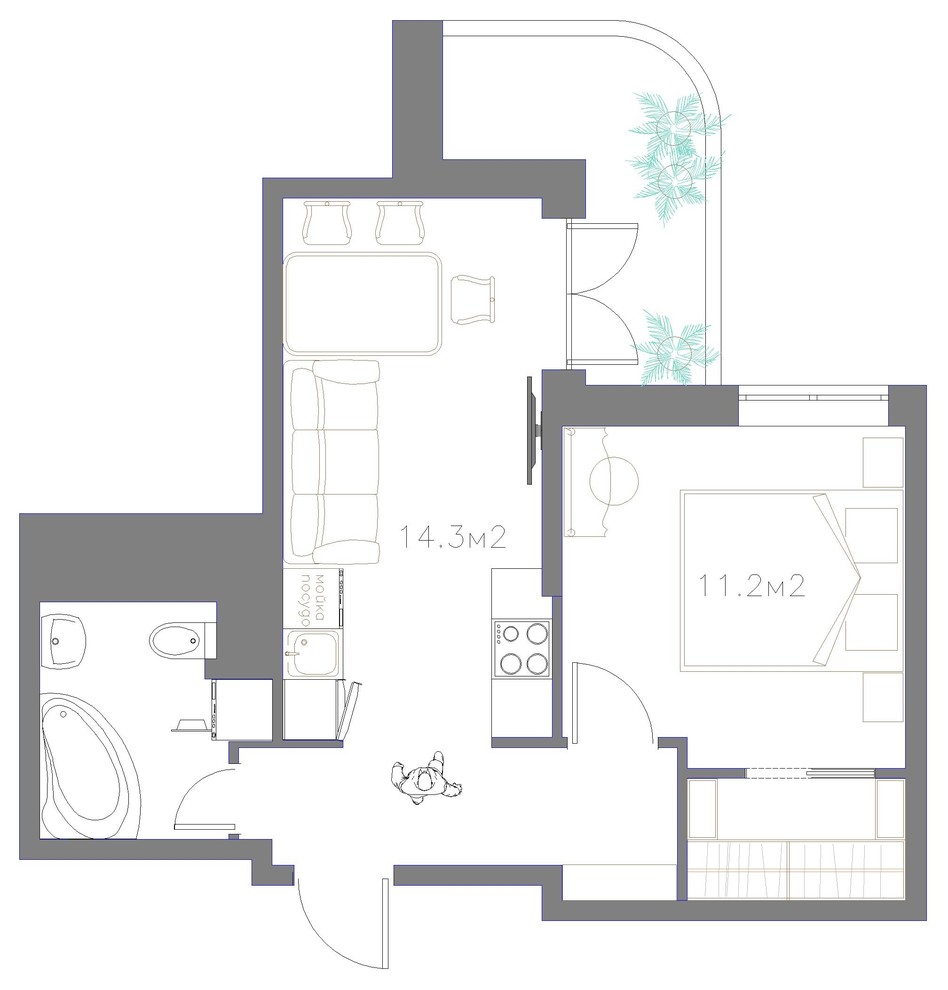 План с перепланировкой