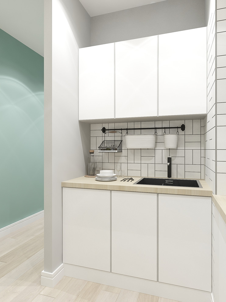 Однокомнатная квартира " Мятная скандинавия" 45 м2