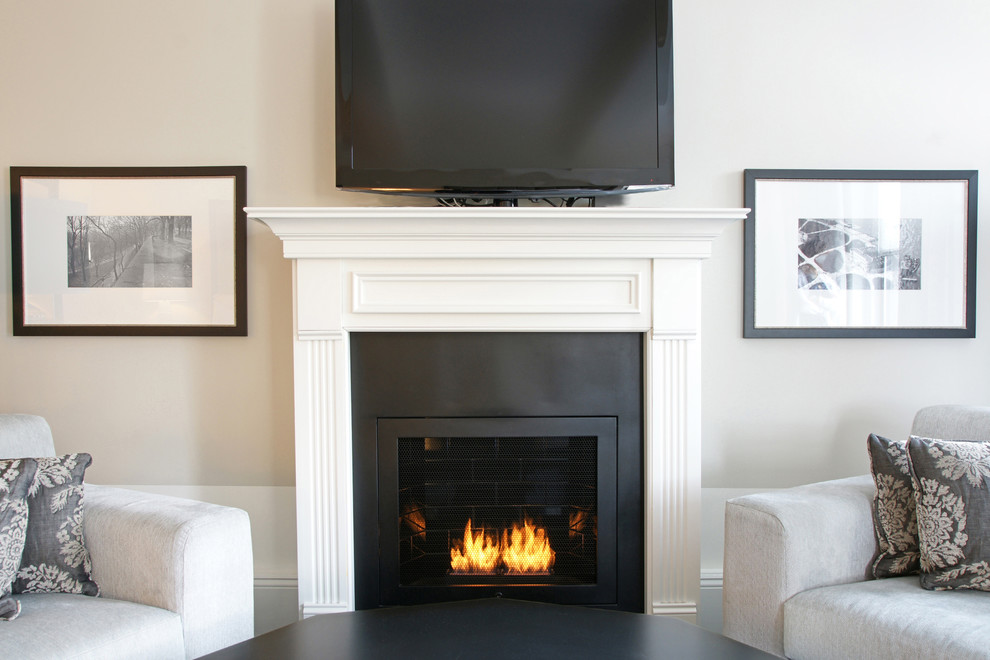 Hearth Cabinet Ventless Fireplace Custom Traditional Black
