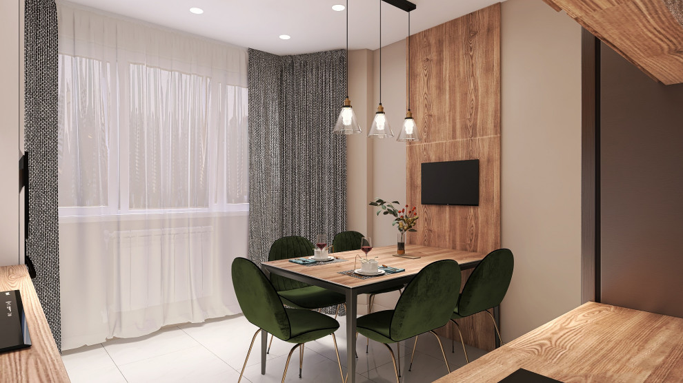 Дизайн-проект трехкомнатной квартиры типа П44Т с перепланировкой