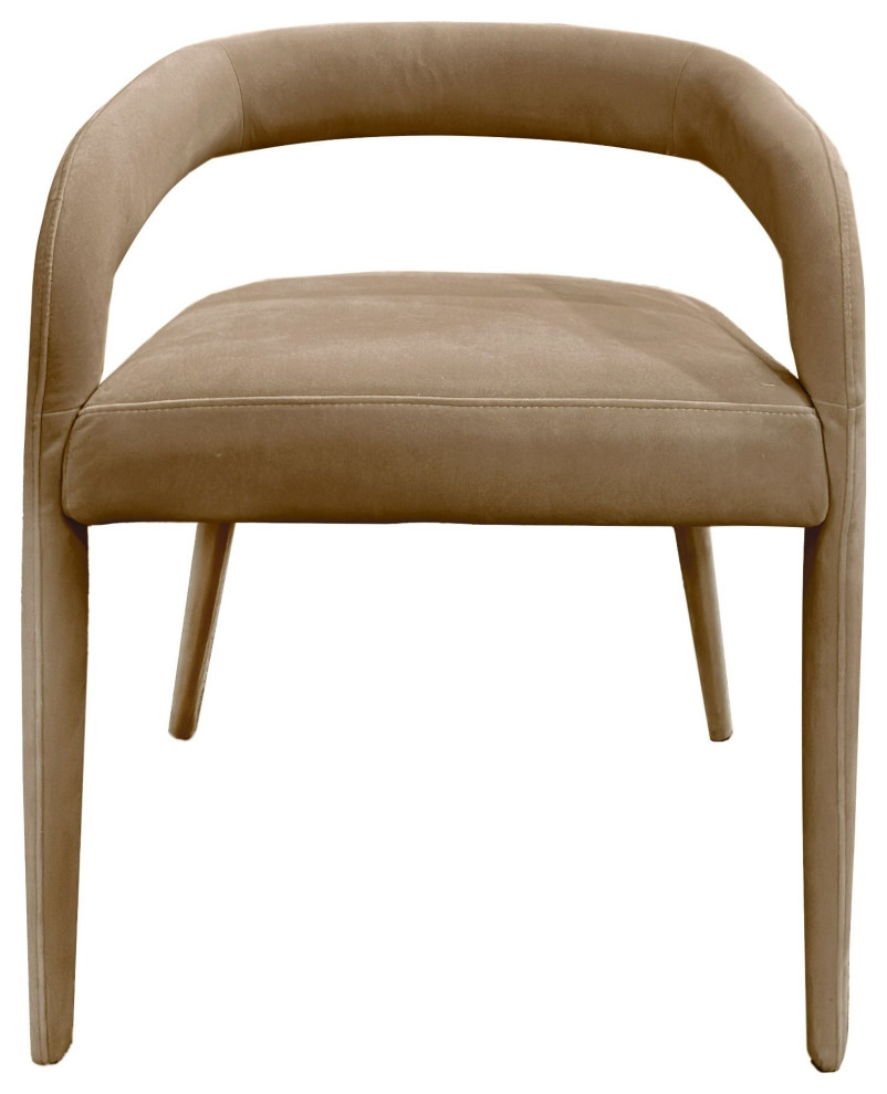Modrest Mundra Modern Beige Fabric Dining Chair Contemporary Dining