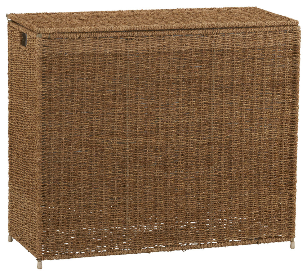 3 Compartment Laundry Sorter Beach Style Hampers by Household
