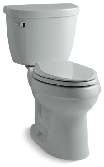 Kohler Cimarron 2-Piece Elongated 1.6 GPF Toilet w/ Left-Hand Lever, Ice Grey