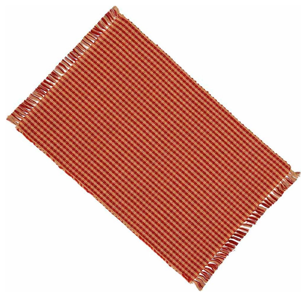 Newbury Gingham Placemats Barn Red (Set of 4), 14" x 18