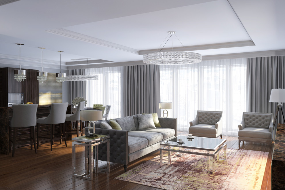 гостиная в ЖК "Кутузовская ривьера"