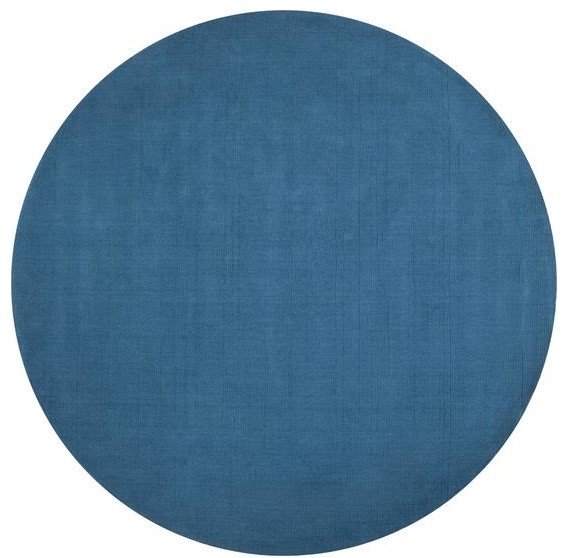 Surya Mystique 9' 9 Round Solid Plush Rug, Dusk Blue (M342-99RD)