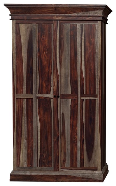 Ohio 76 Rustic Solid Wood Tall Wine Bar Cabinet Transitional Ohio 76 Rustic Solid Wood Tall Wine Bar Cabinet