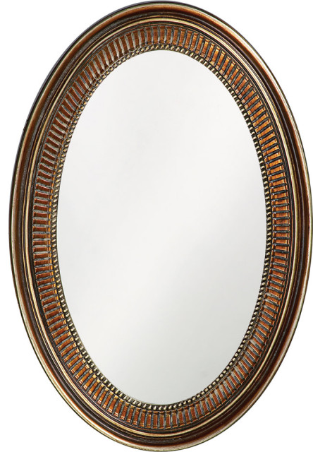 Ethan Glossy Green Mirror - Bronze