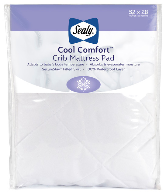 Sealy Cool Comfort Fitted Infant Toddler Crib Mattress Pad 52 X28