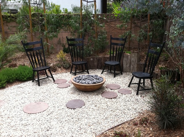 Fire Pit Modern Garden Los Angeles By Stout Design Build