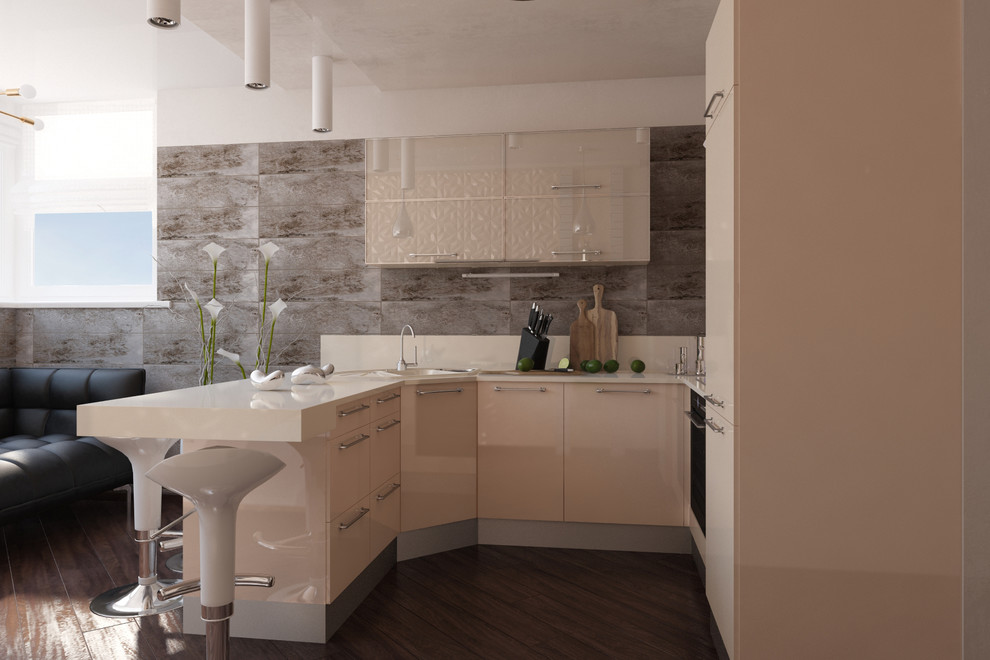 Дизайн двухкомнатной квартиры в стиле хай-тек