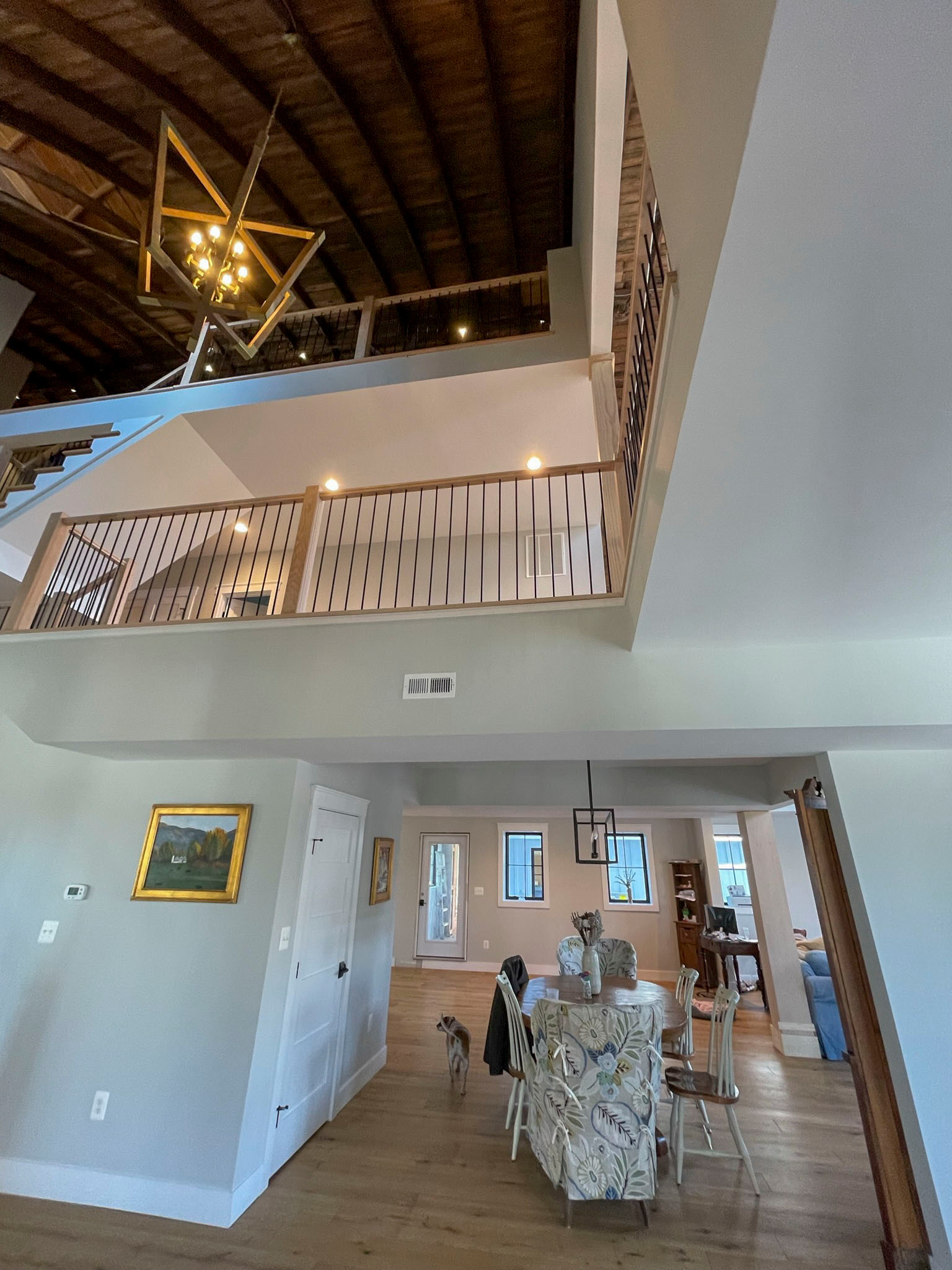 102_Straight-Freestanding Stairs/Landing in Barn Style Home, Leesburg VA 20175