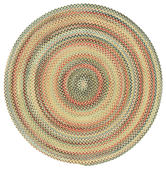 Capel Portland Gold 0346_100 Braided Rugs 5'6" Round