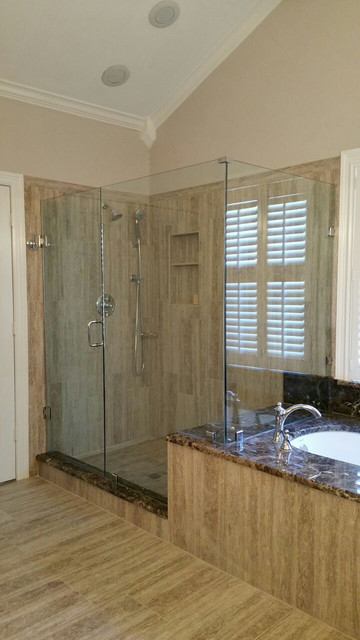 TILE WORK modern-bathroom