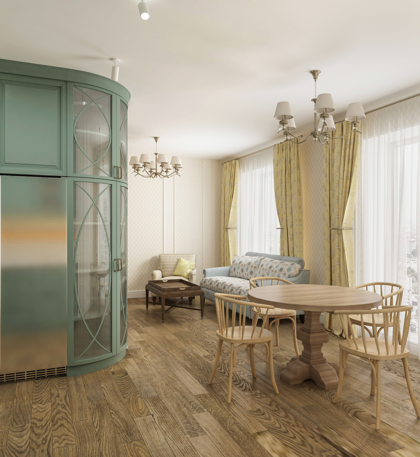 Проект интерьера 4-комнатной квартиры 115 кв.м в ЖК «Черняховского 19»