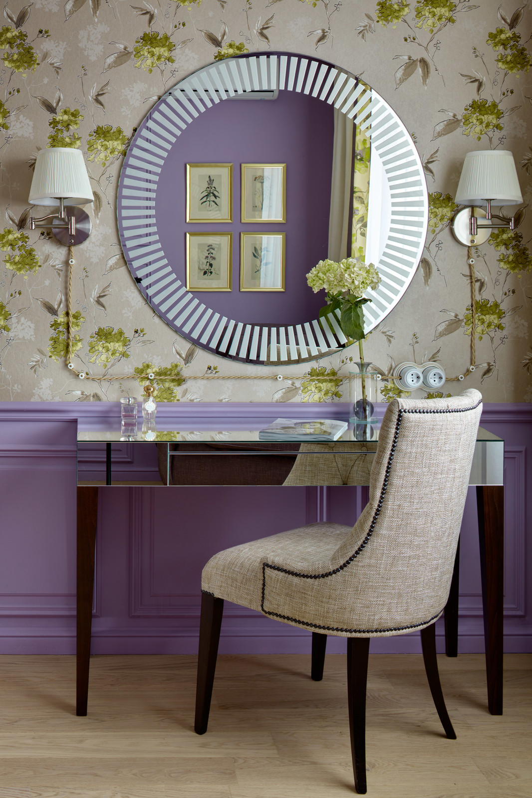 Квартира в нежных лавандовых тонах.