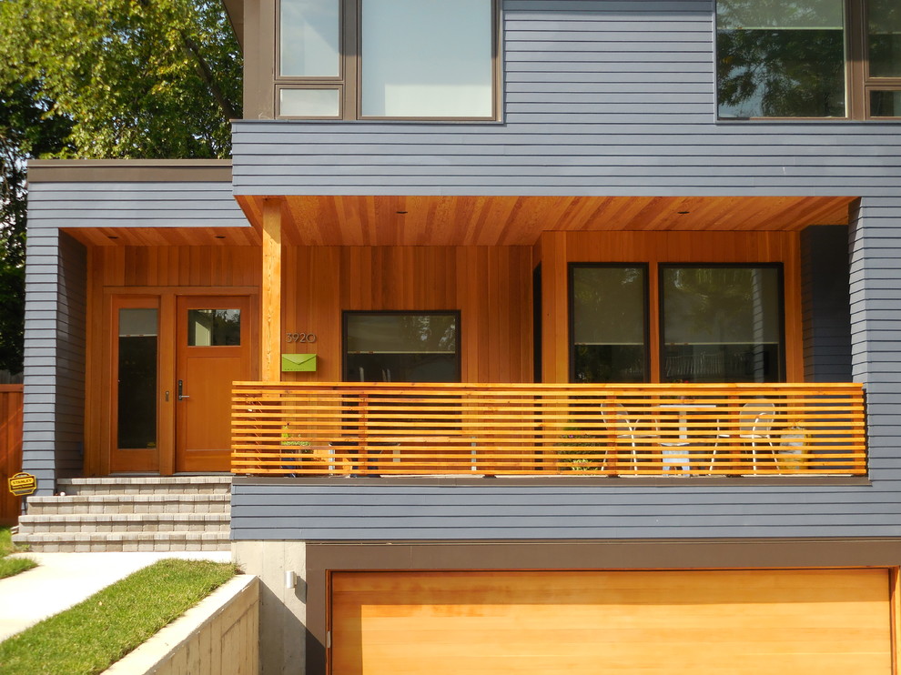 Photo of a modern home design in Minneapolis.