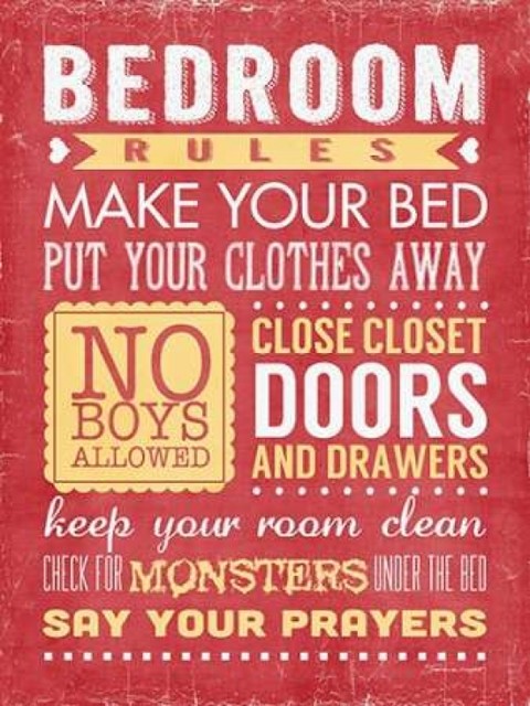 Bedroom Rules Ii Print Contemporary Prints And Posters By