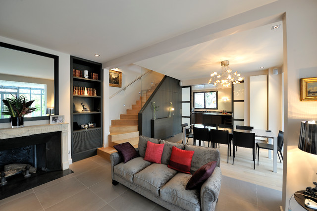 Maison Suresnes modern-wohnzimmer