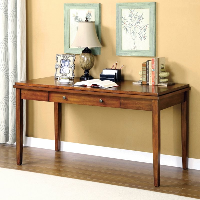 Furniture of America Heritage Oak Console Desk/ Table Multicolor - IDF-DK6094