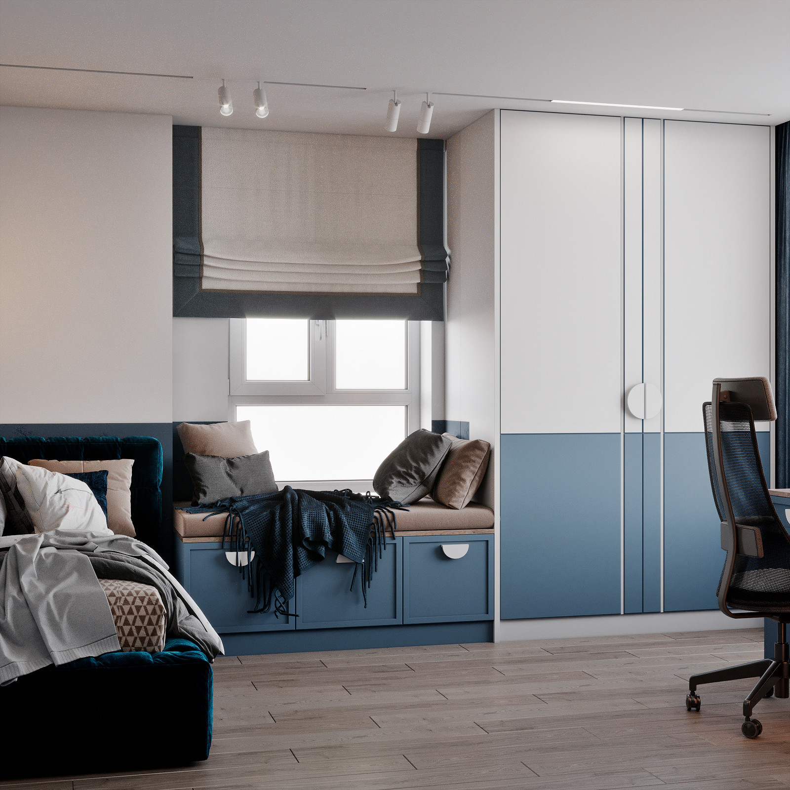 ДИЗАЙН ИНТЕРЬЕРА КВАРТИРЫ В ЖК СТОЛИЧНЫЕ ПОЛЯНЫ, 92 КВ.М