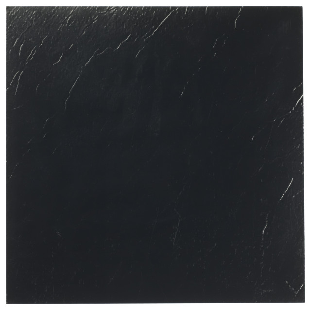 Sterling Black 12x12 Self Adhesive Vinyl Floor Tile, 20 Tiles/20 sq. ft.