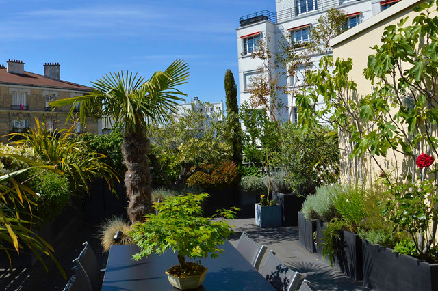 Jardin en pots contemporary-deck