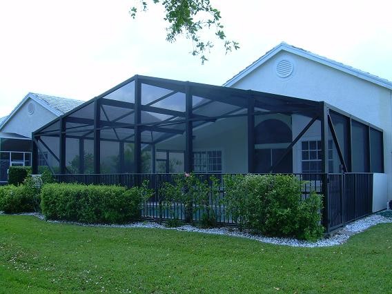 A Frame Style Pool Screen Enclosure Tropical Pool Miami By