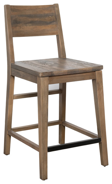 Norman Reclaimed Pine 24 Counter Stool, 24 Inch Oak Counter Stools