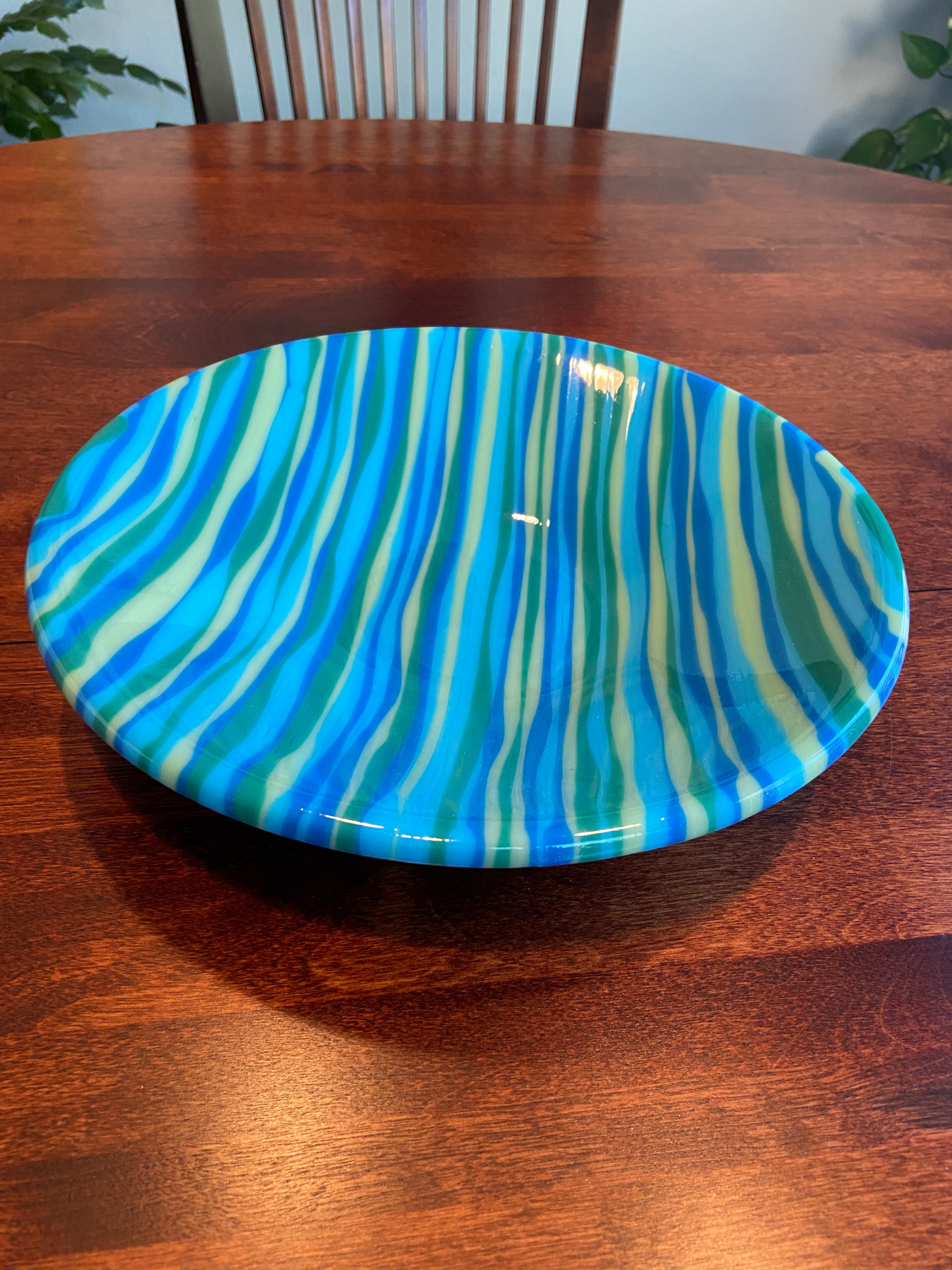 9" Blue/Turquoise/Green Serving Bowl - any combination of colors available