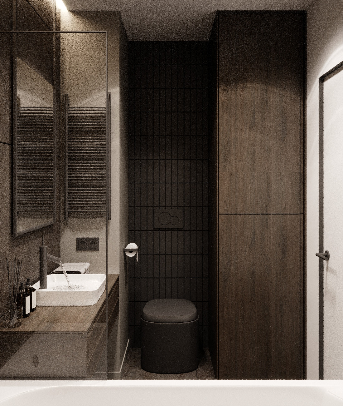 Квартира в темных оттенках