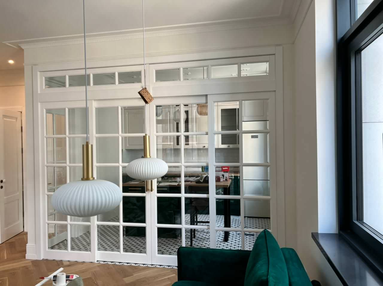 Проект раздвижной перегородки из массива дуба