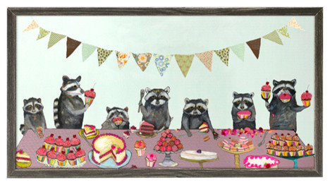 "Cupcake Party" Mini Framed Canvas by Eli Halpin