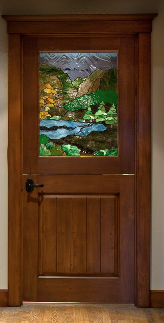 Craftsman Stained Glass Door amerikansk-craftsman-gang