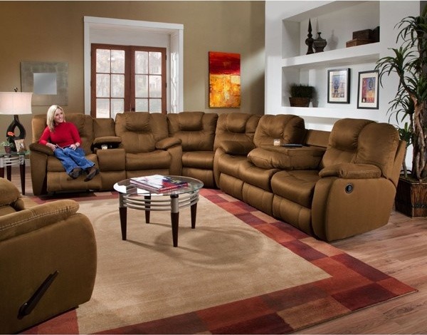 Recline Designs - Camry 2 Picese Dual Reclining & Massage Sofa w/Drop-Down Table
